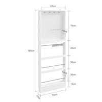 Armoire à chaussures murale étroite Alcovea