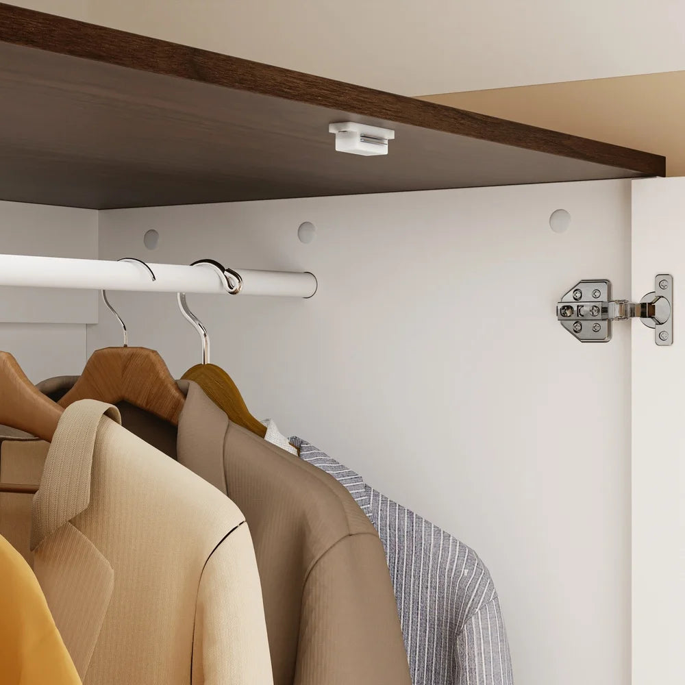 Armoire enfant étroite avec portes et 3 tiroirs Alcovea