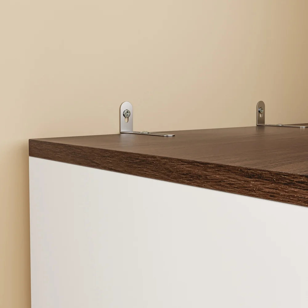 Armoire enfant étroite avec portes et 3 tiroirs Alcovea