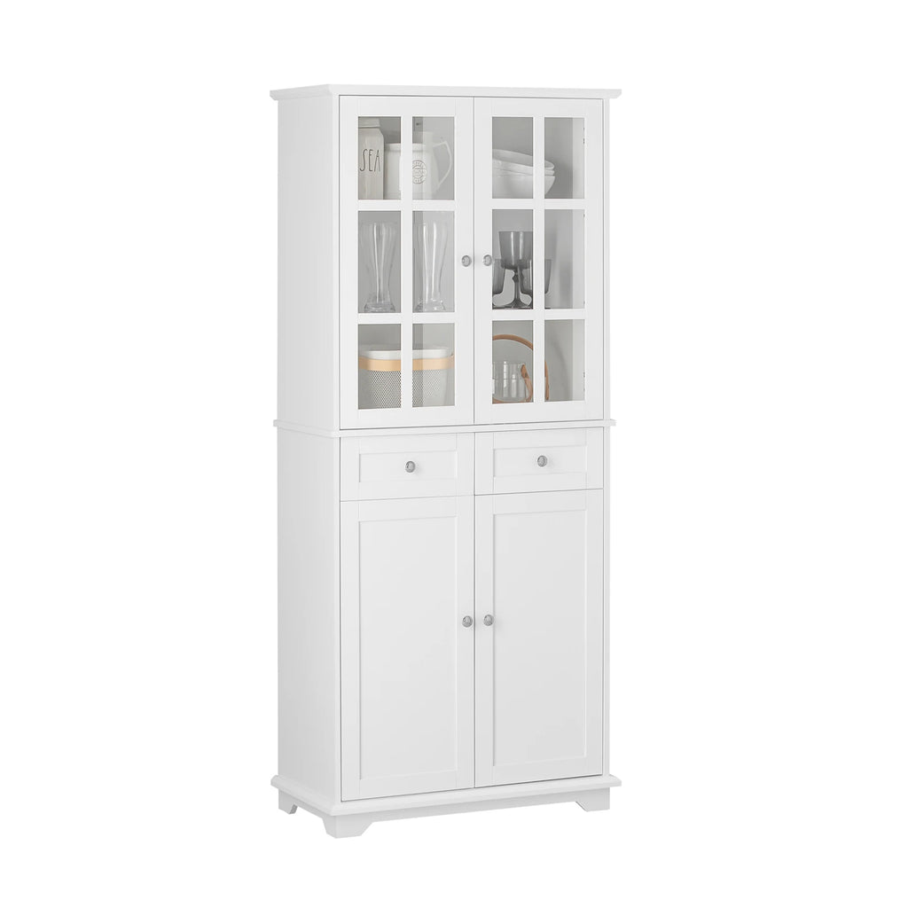 Bahut en verre avec portes et 2 tiroirs Alcovea