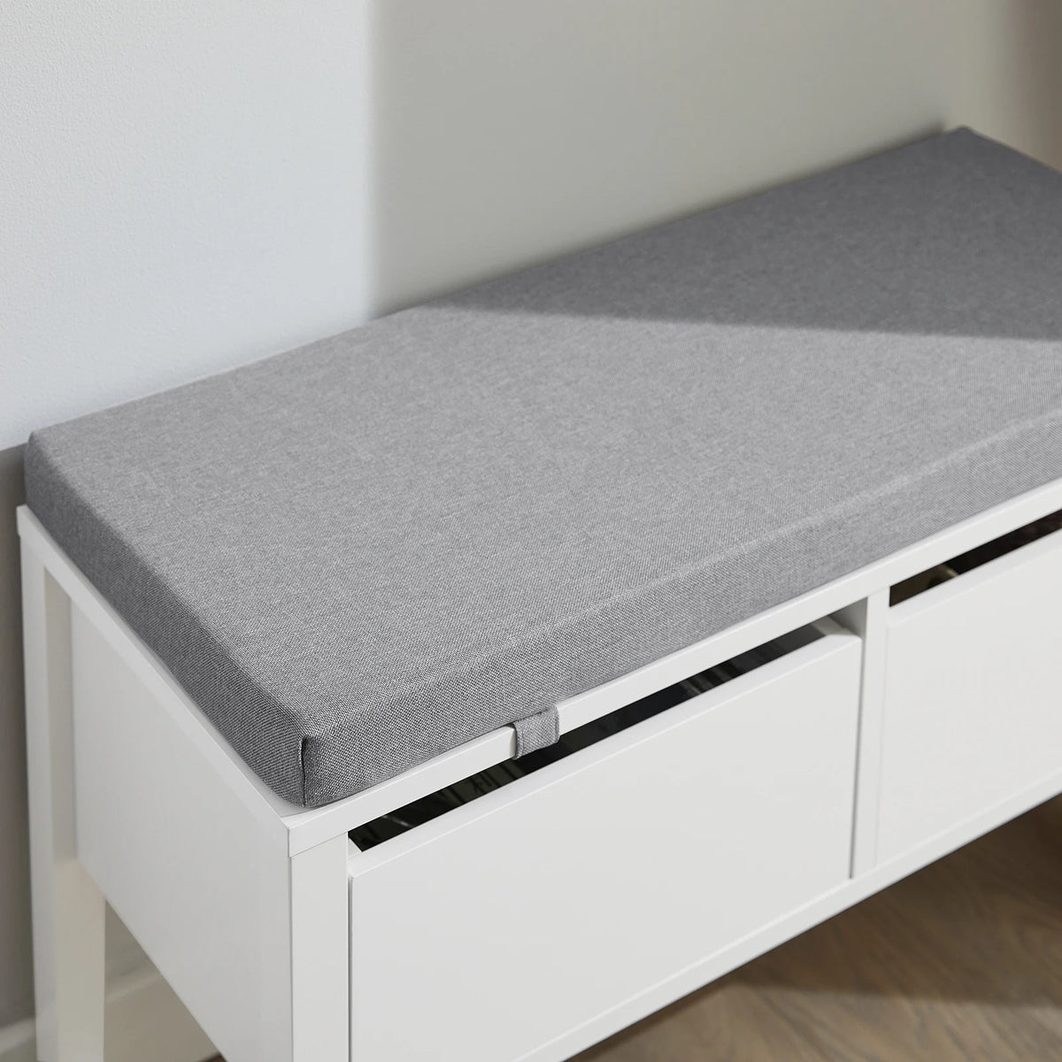 Banc à chaussures avec 2 tiroirs et assise Alcovea