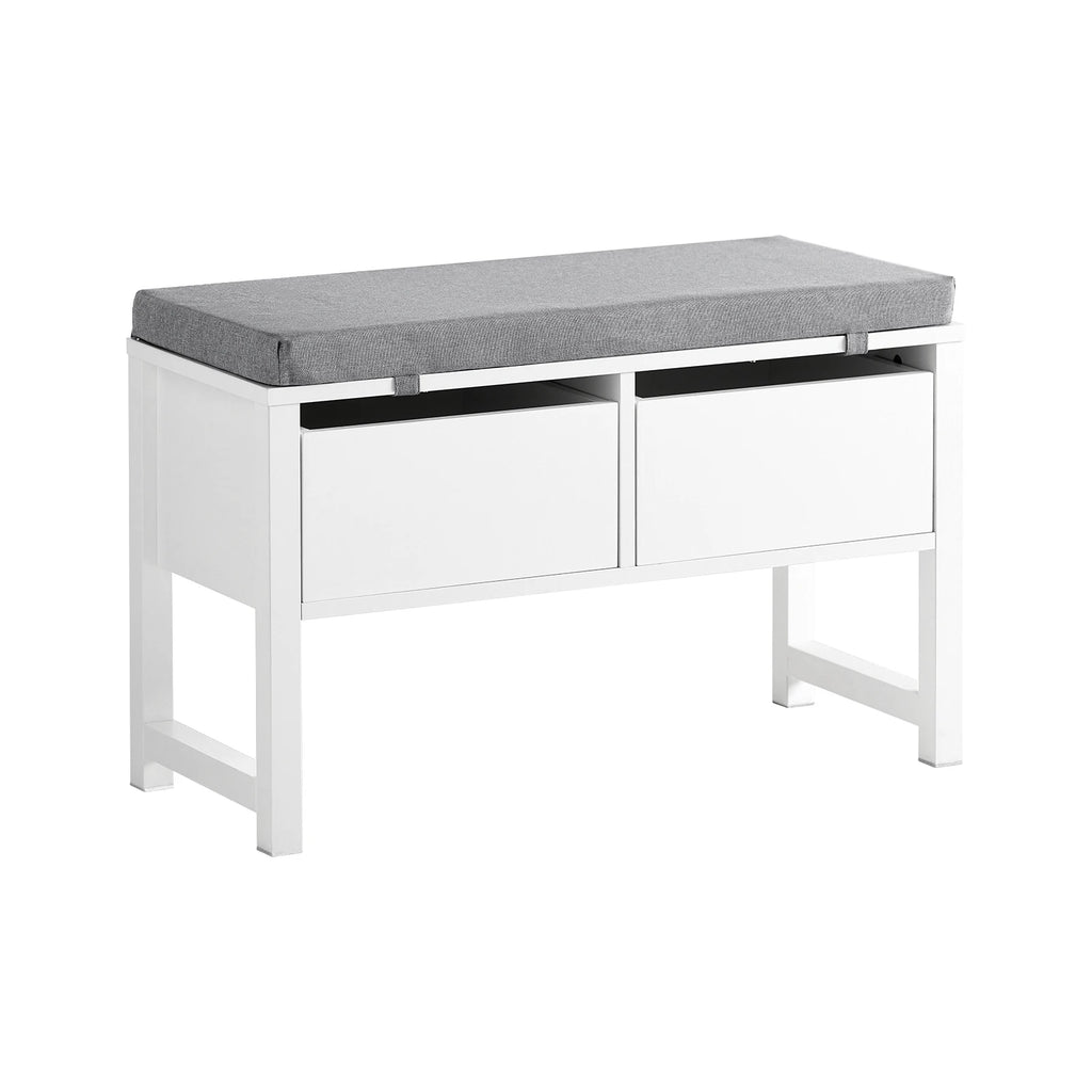 Banc à chaussures avec 2 tiroirs et assise Alcovea