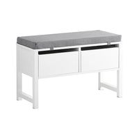 Banc à chaussures avec 2 tiroirs et assise Alcovea
