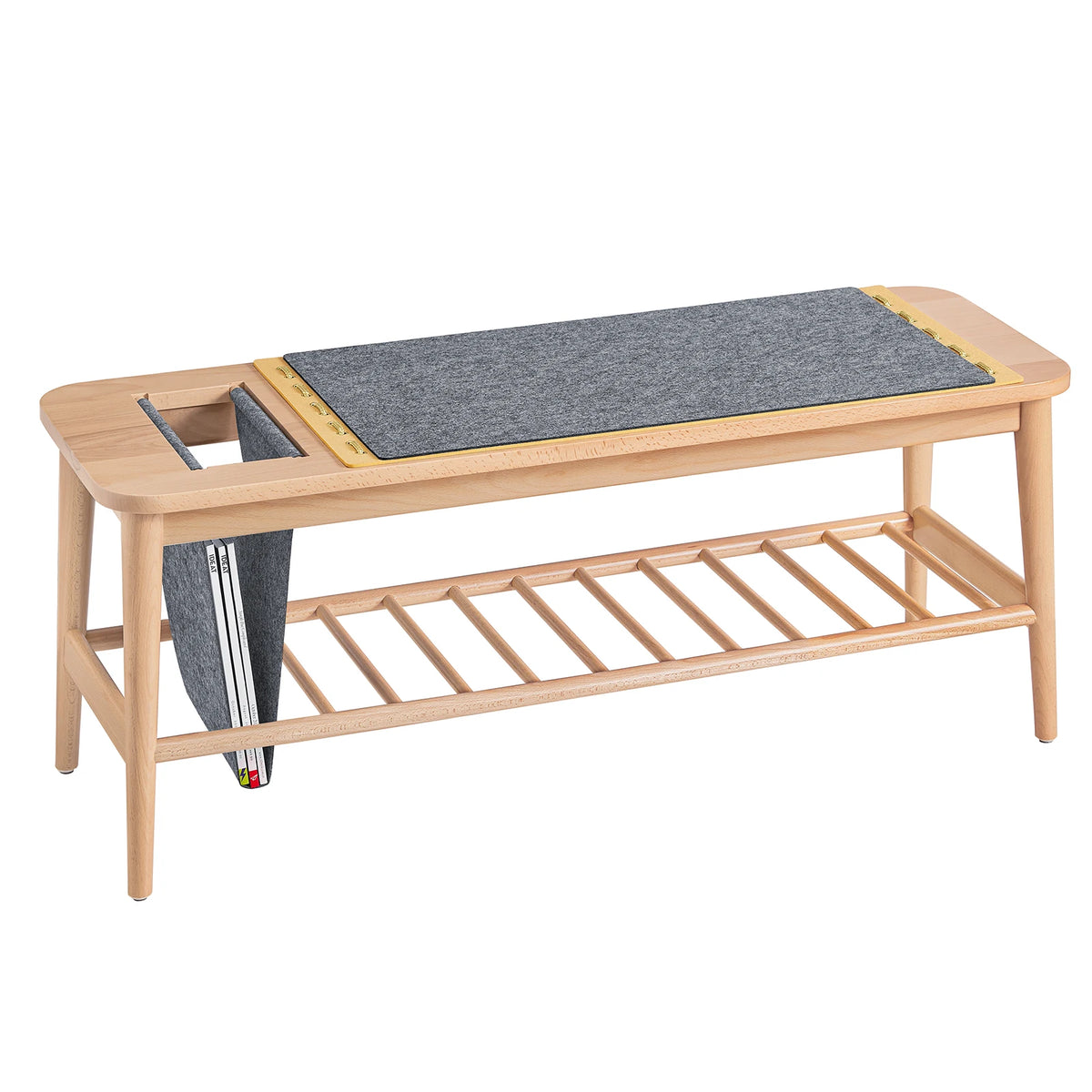 Banc à chaussures avec assise 110x44x37cm Alcovea