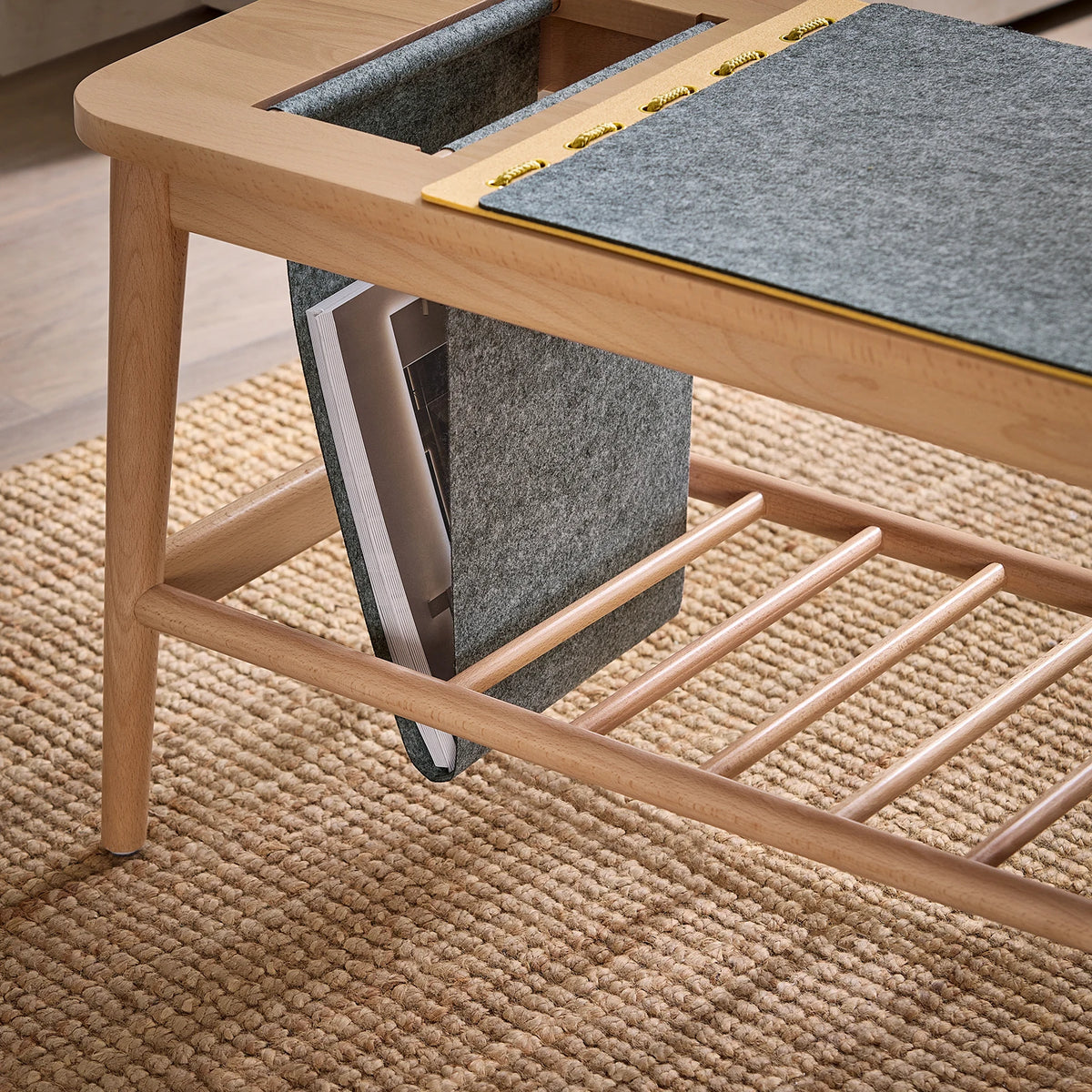 Banc à chaussures avec assise 110x44x37cm Alcovea
