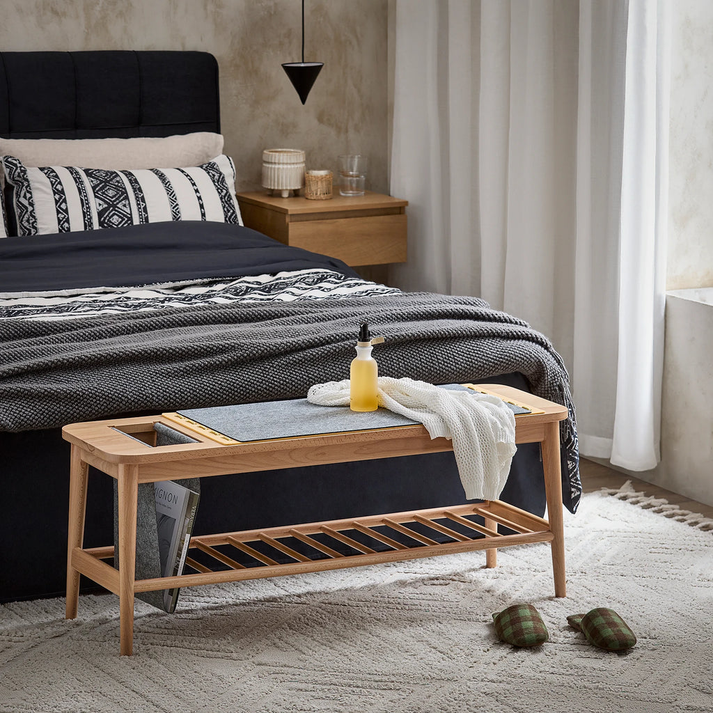 Banc à chaussures avec assise 110x44x37cm Alcovea
