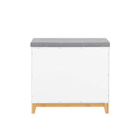 Banc à chaussures avec assise blanc 60x55x34cm Alcovea