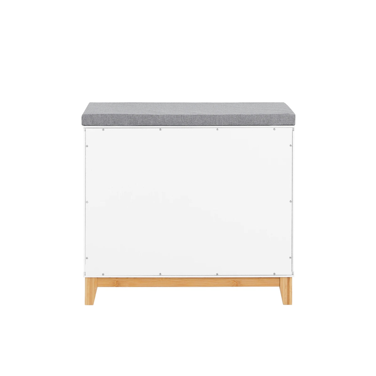 Banc à chaussures avec assise blanc 60x55x34cm Alcovea