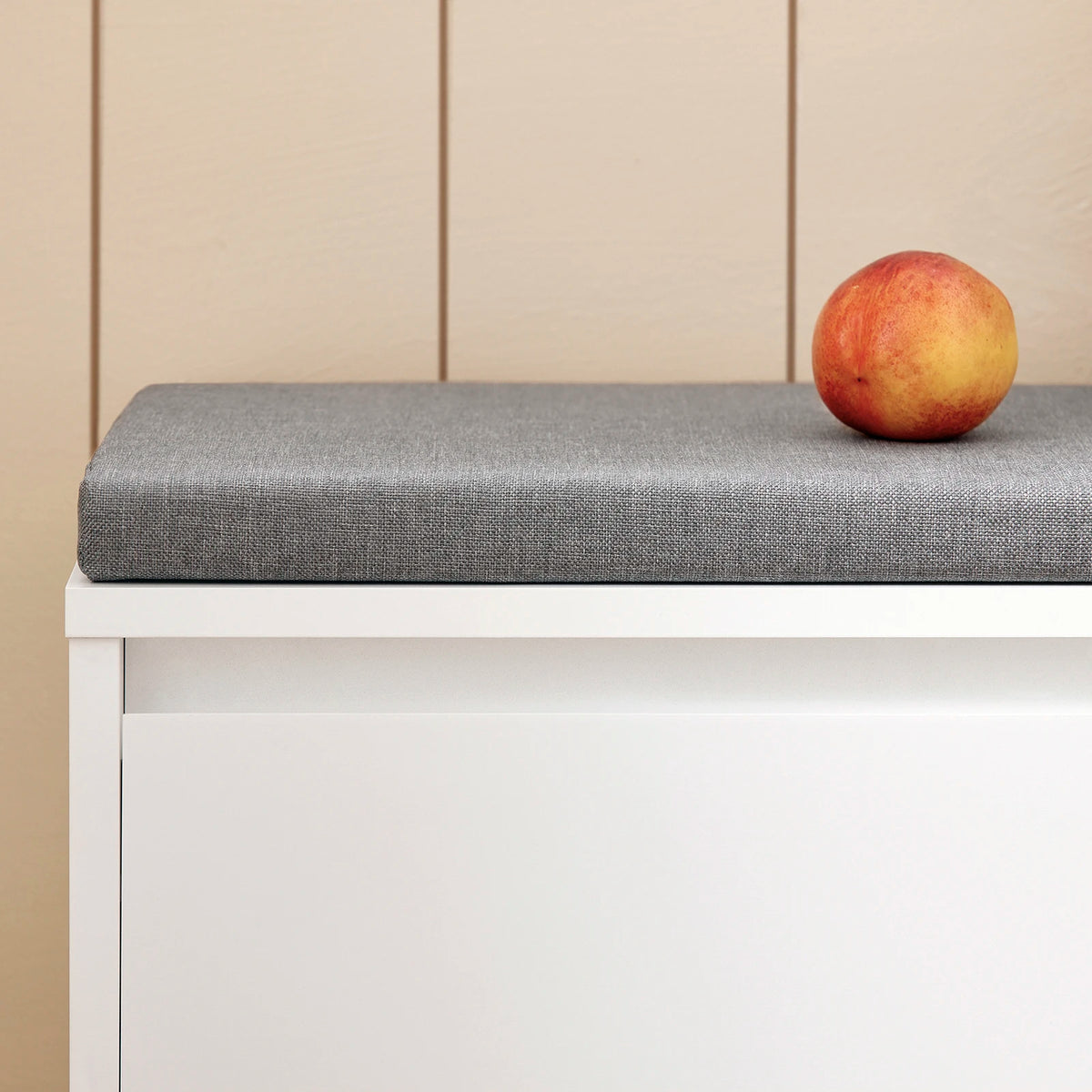Banc à chaussures avec assise blanc 90x46x24cm Alcovea