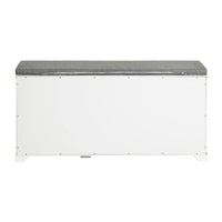 Banc à chaussures avec assise blanc 90x46x24cm Alcovea