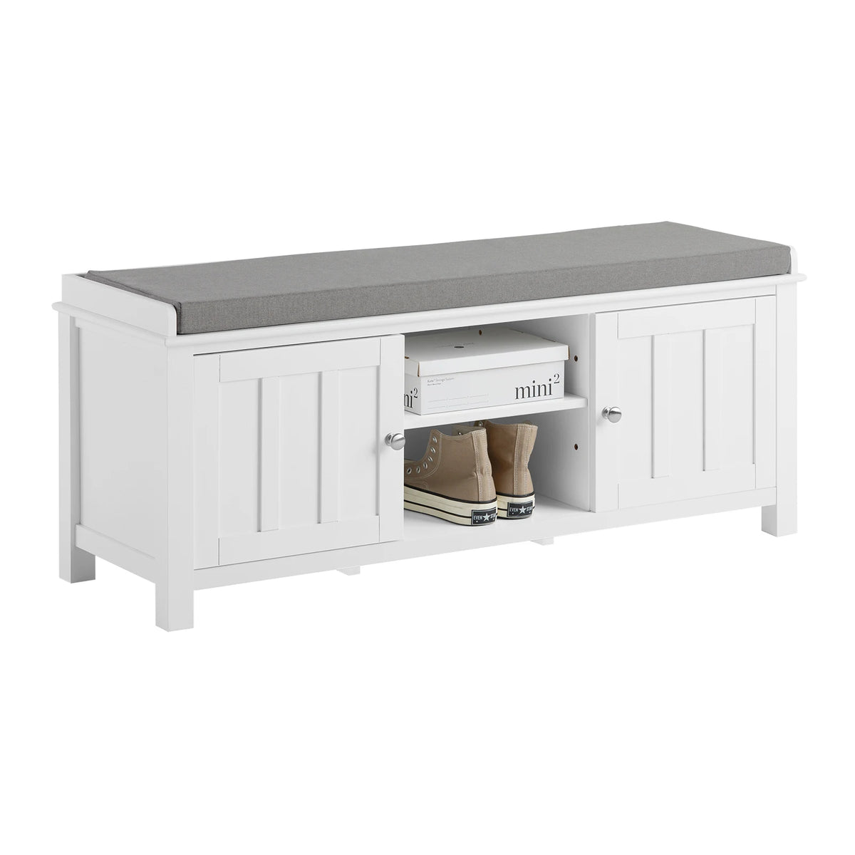 Banc à chaussures avec assise blanc Alcovea