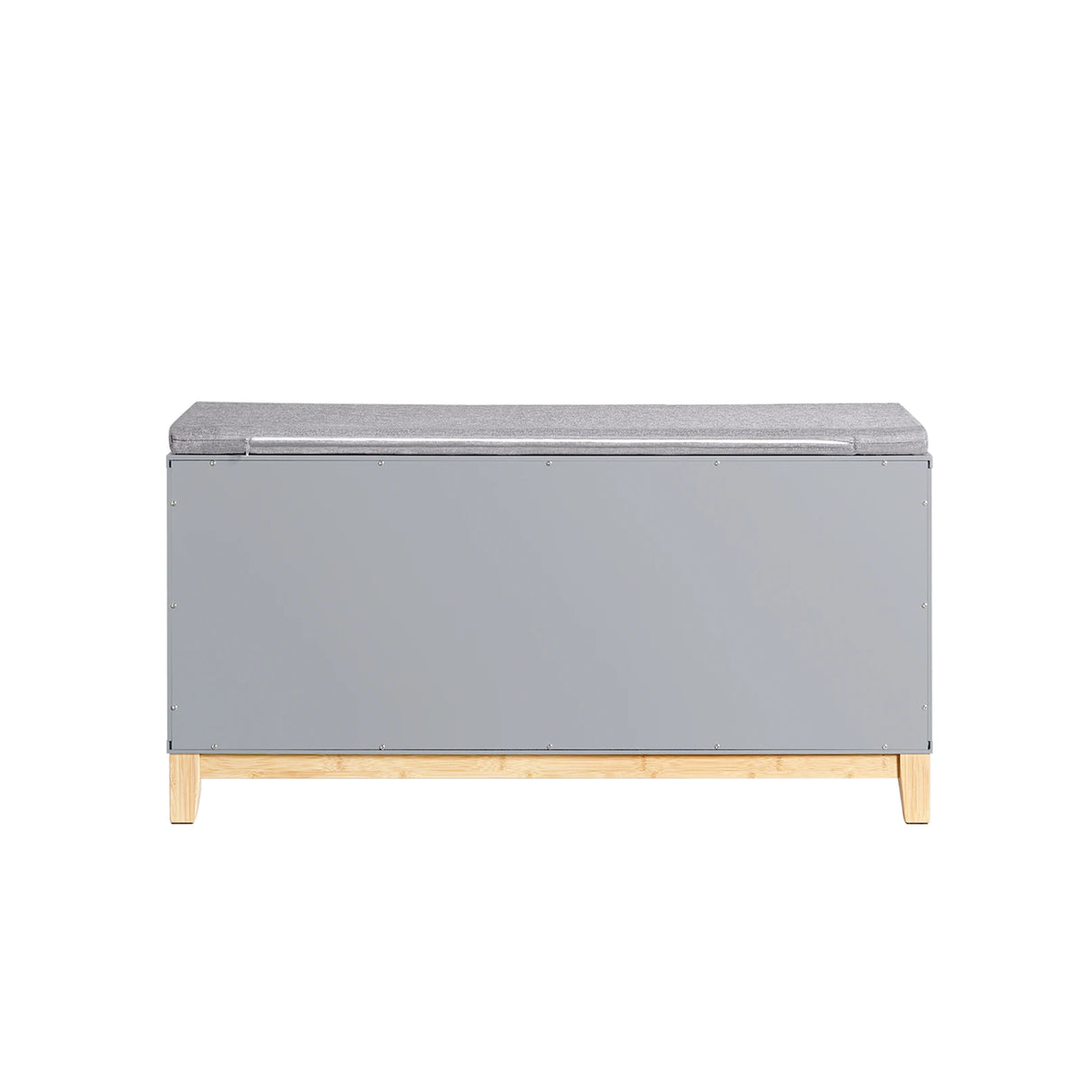 Banc à chaussures avec assise gris 90x47x34cm Alcovea