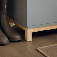 Banc à chaussures avec assise gris 90x47x34cm Alcovea