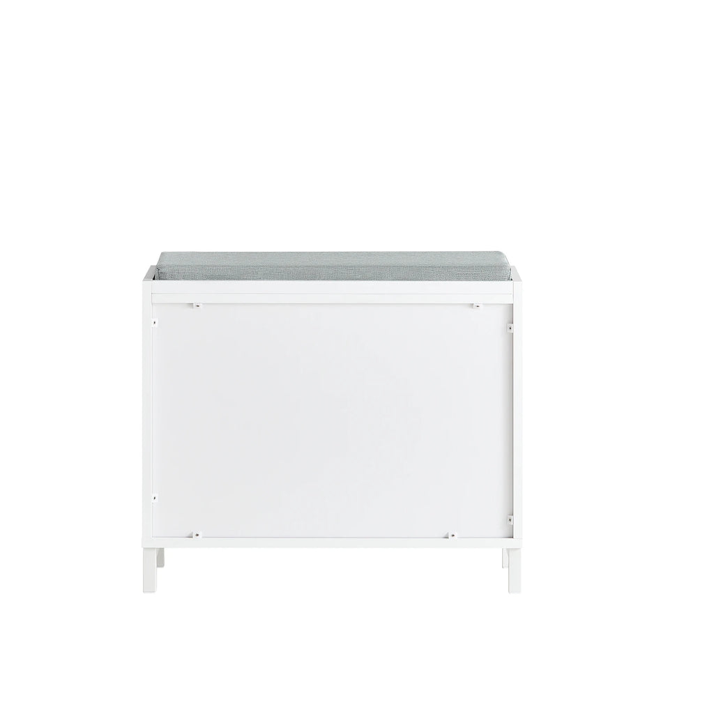 Banc à chaussures avec assise grise Alcovea