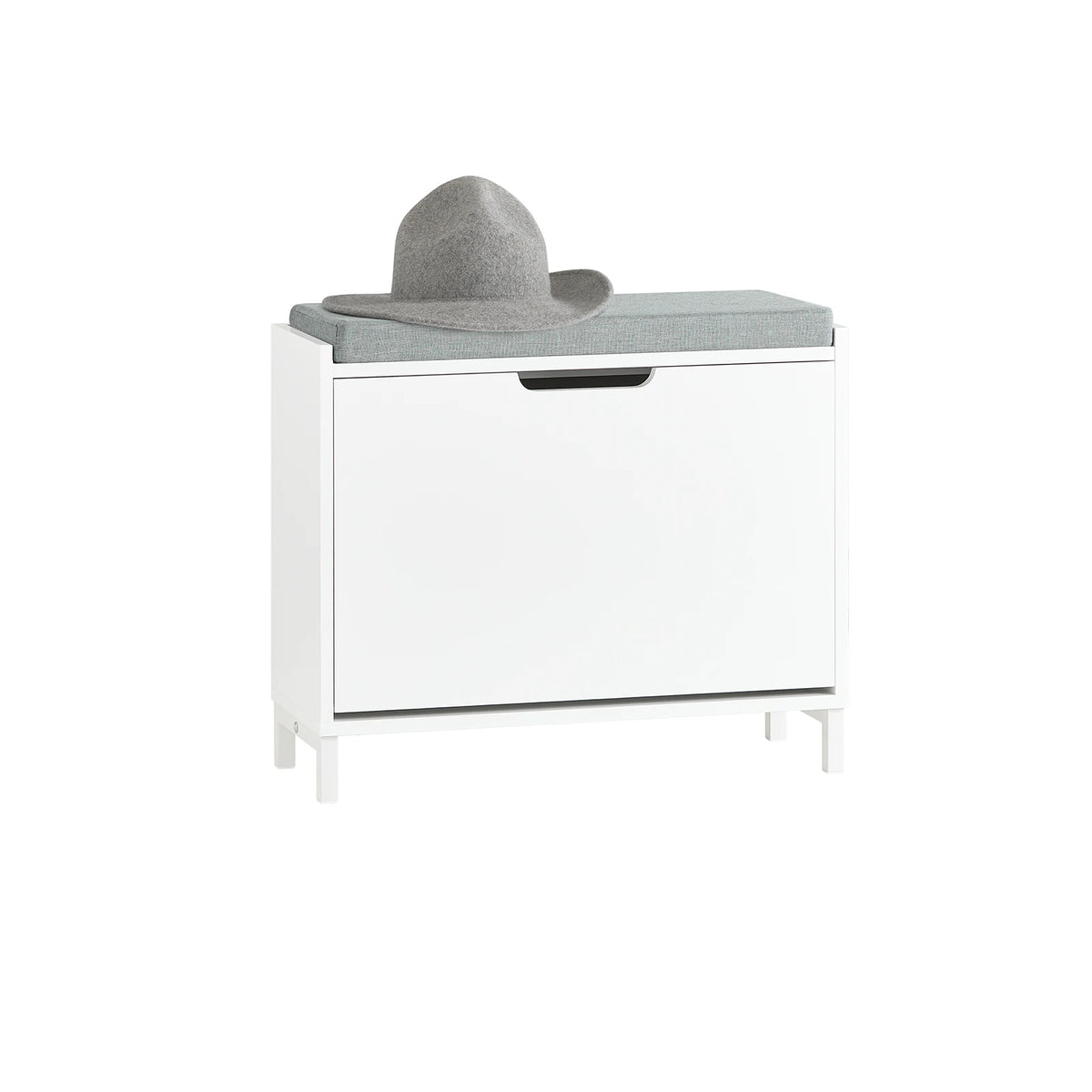 Banc à chaussures avec assise grise Alcovea