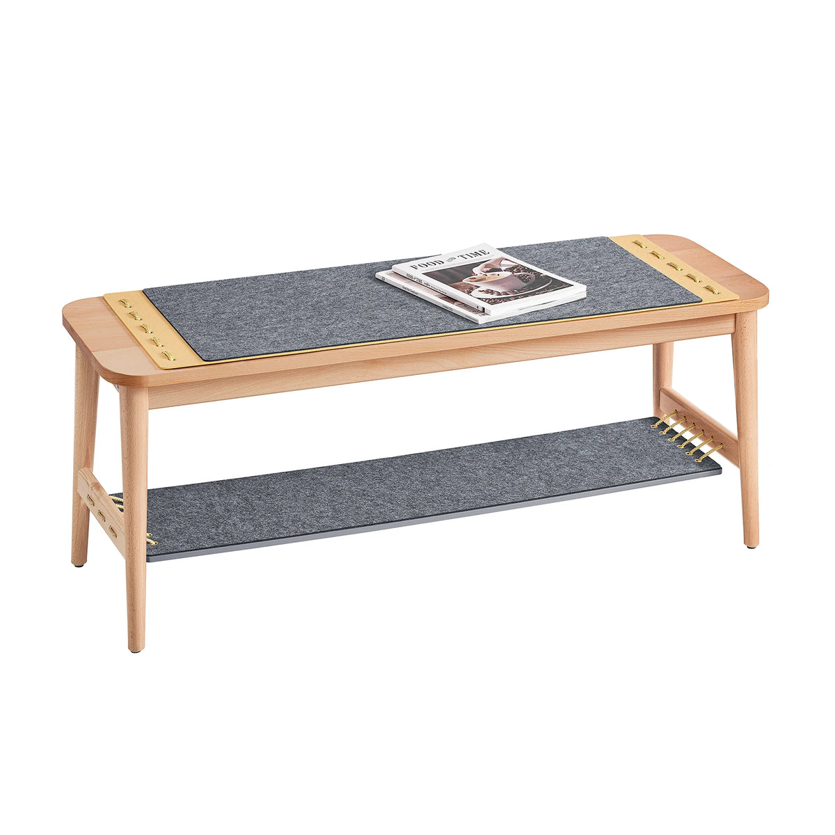 Banc à chaussures avec assise naturel Alcovea