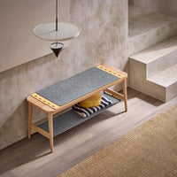 Banc à chaussures avec assise naturel Alcovea