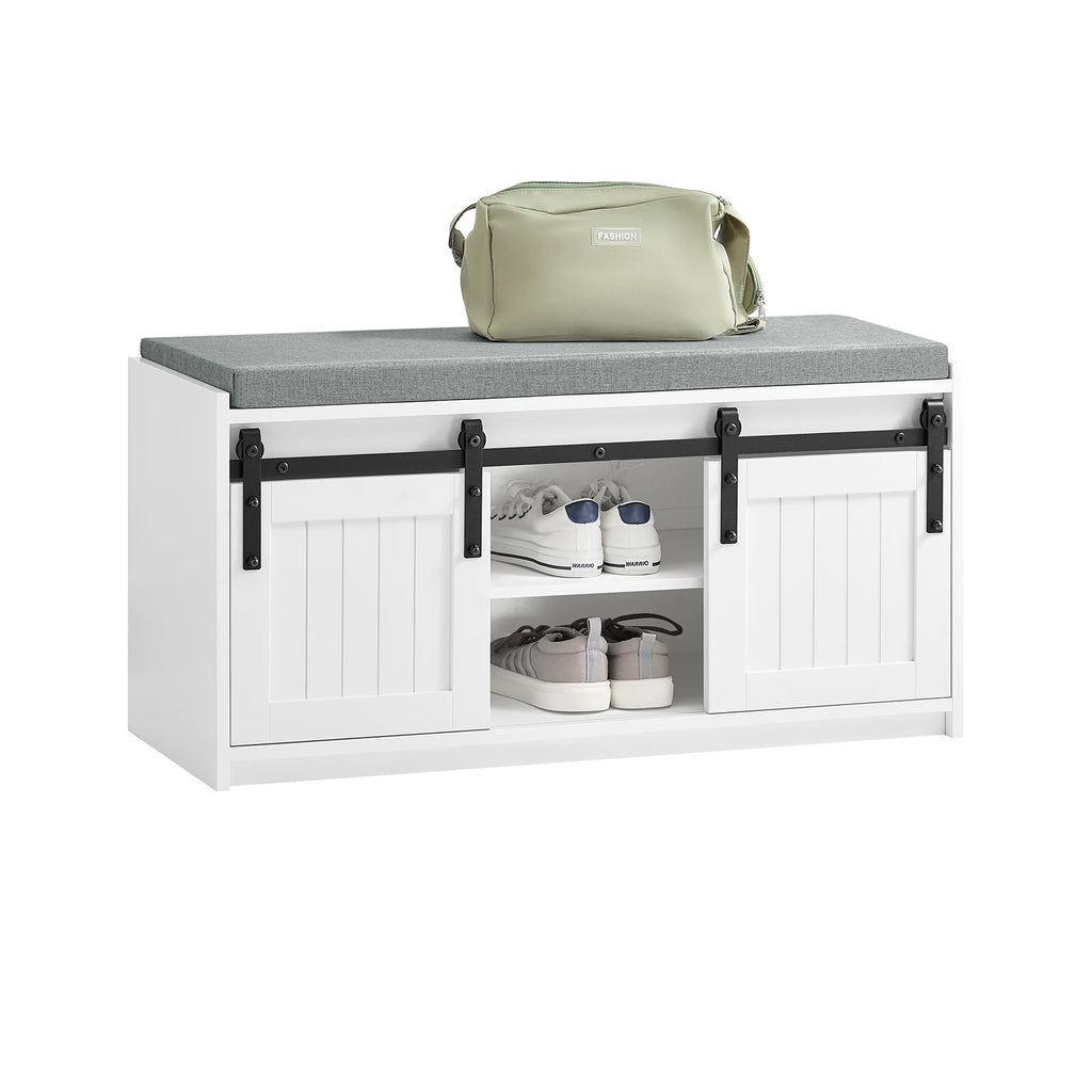 Banc à chaussures avec portes coulissantes Alcovea