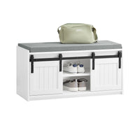 Banc à chaussures avec portes coulissantes Alcovea