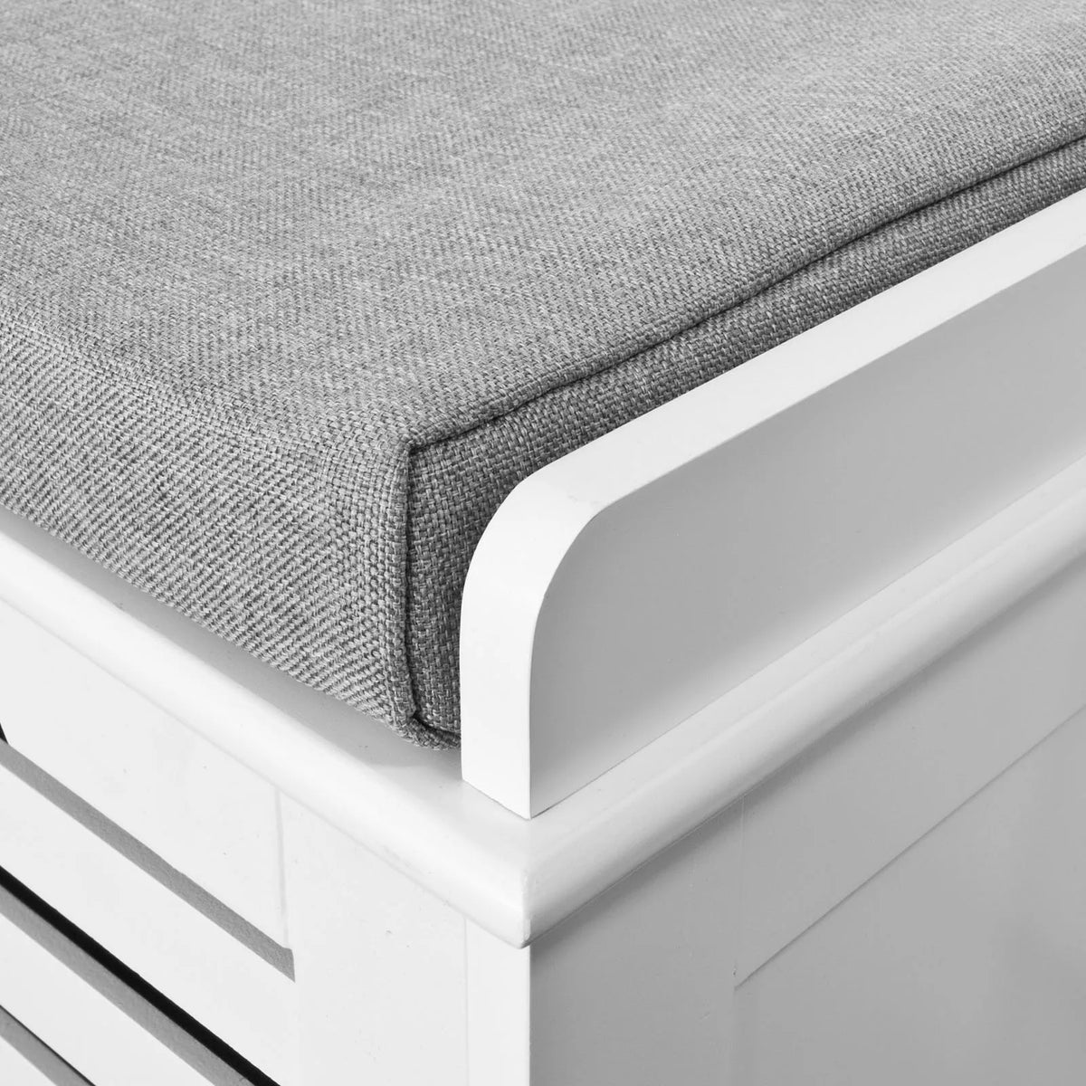 Banc à chaussures avec tiroirs, 3 paniers et assise Alcovea