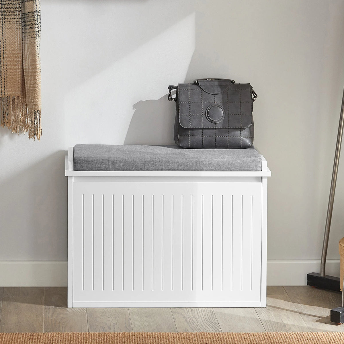 Banc à chaussures avec tiroirs et assise Alcovea