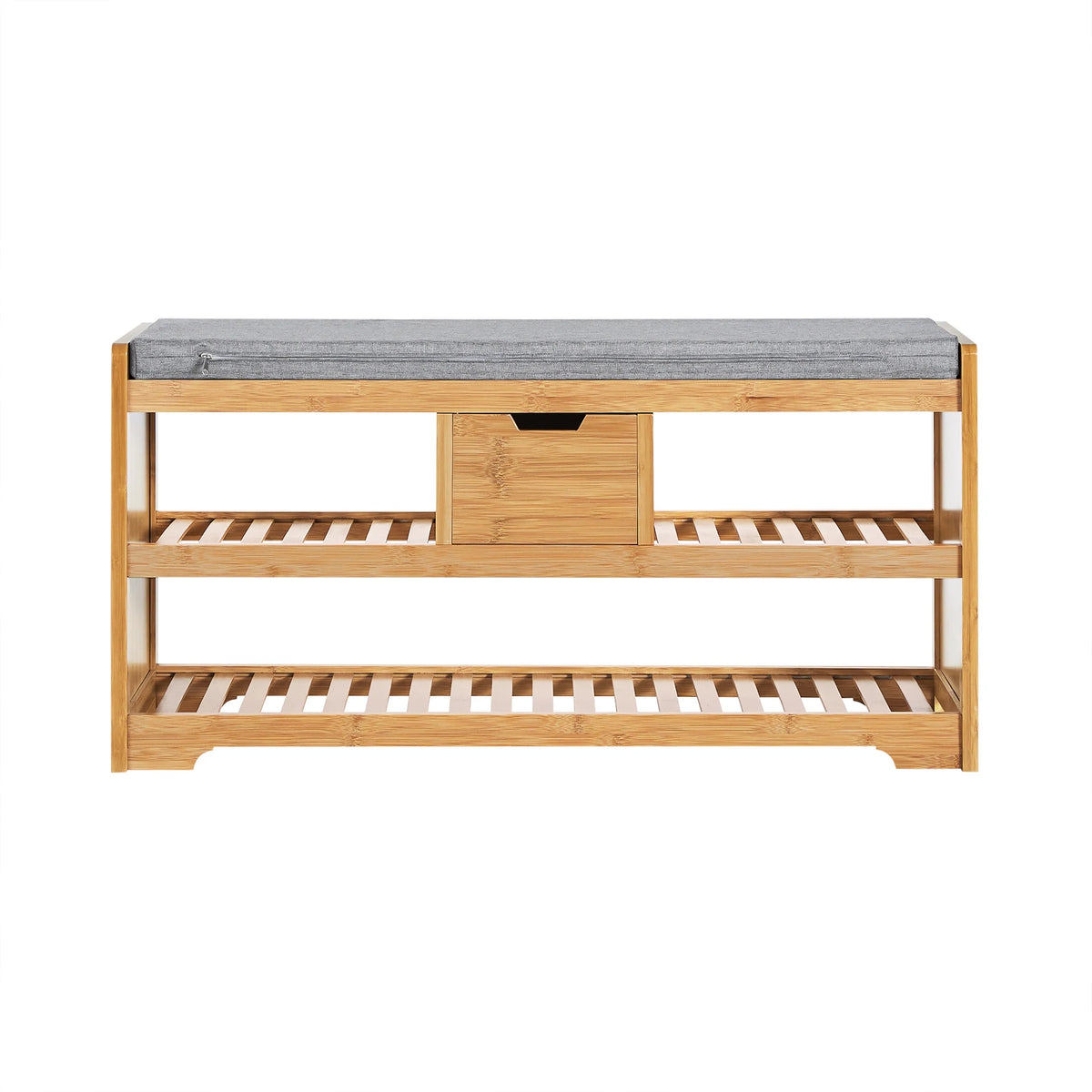 Banc à chaussures en bambou avec tiroirs Alcovea