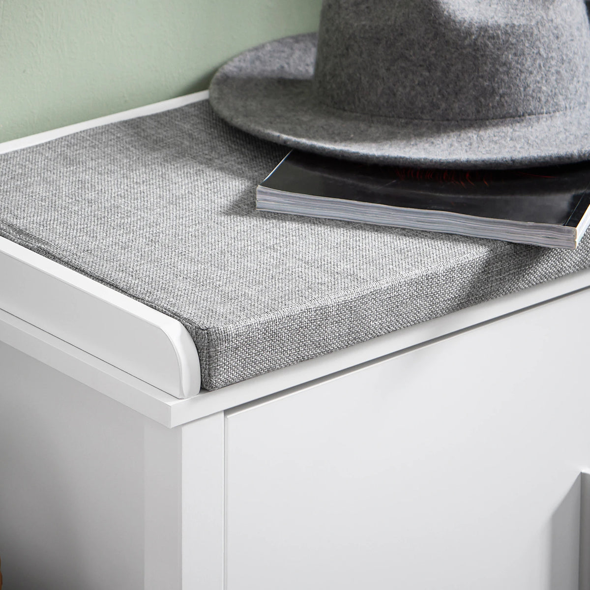 Banc à chaussures étroit avec tiroirs et assise Alcovea