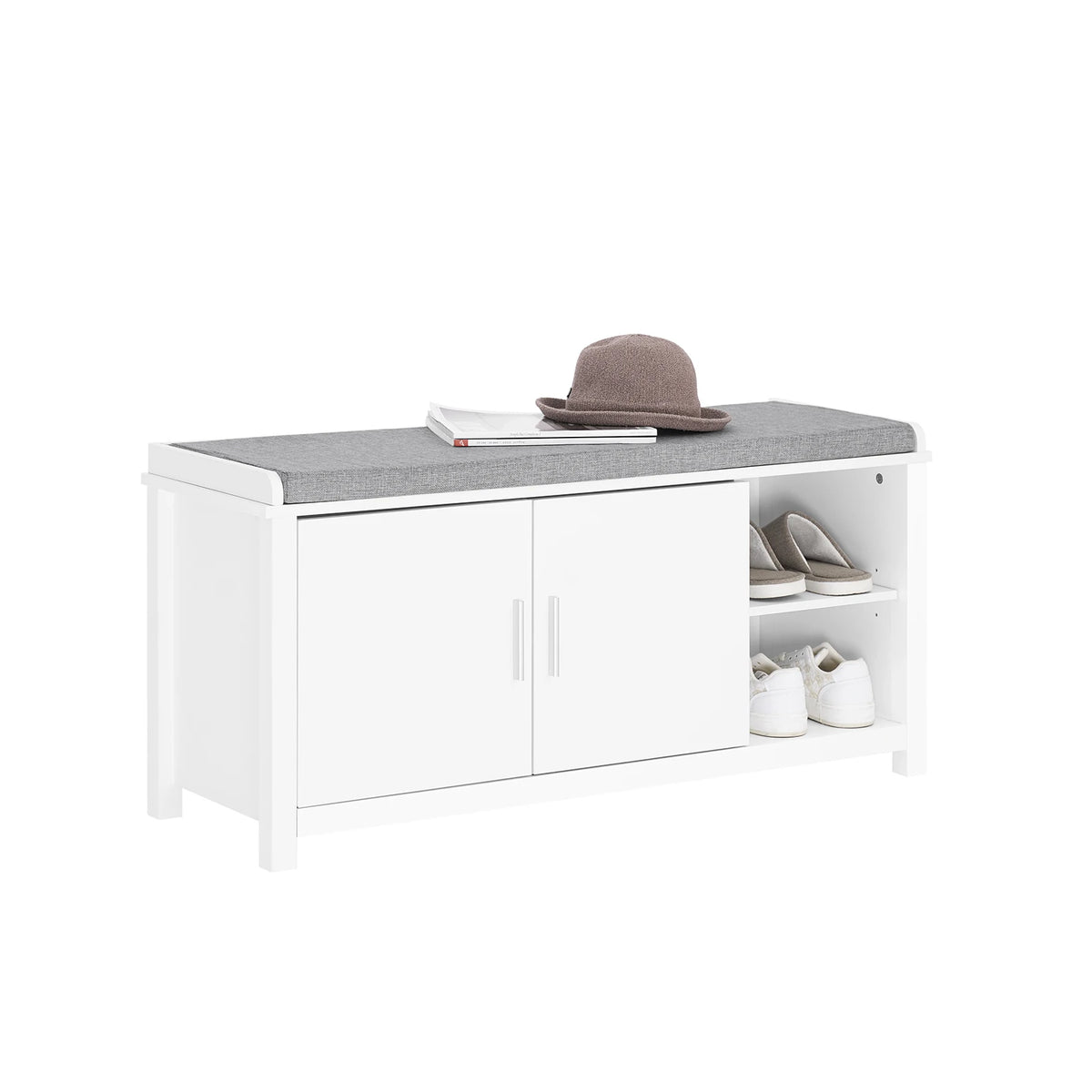 Banc à chaussures étroit avec tiroirs et assise Alcovea