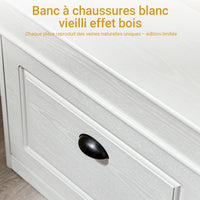 Banc à chaussures étroit vintage avec assise Alcovea
