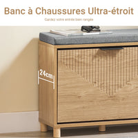 Banc à chaussures pliant avec assise Alcovea