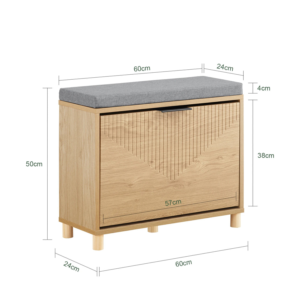 Banc à chaussures pliant avec assise Alcovea