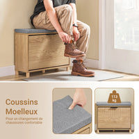 Banc à chaussures pliant avec assise Alcovea