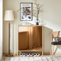 Buffet en verre moderne avec portes et étagères Alcovea