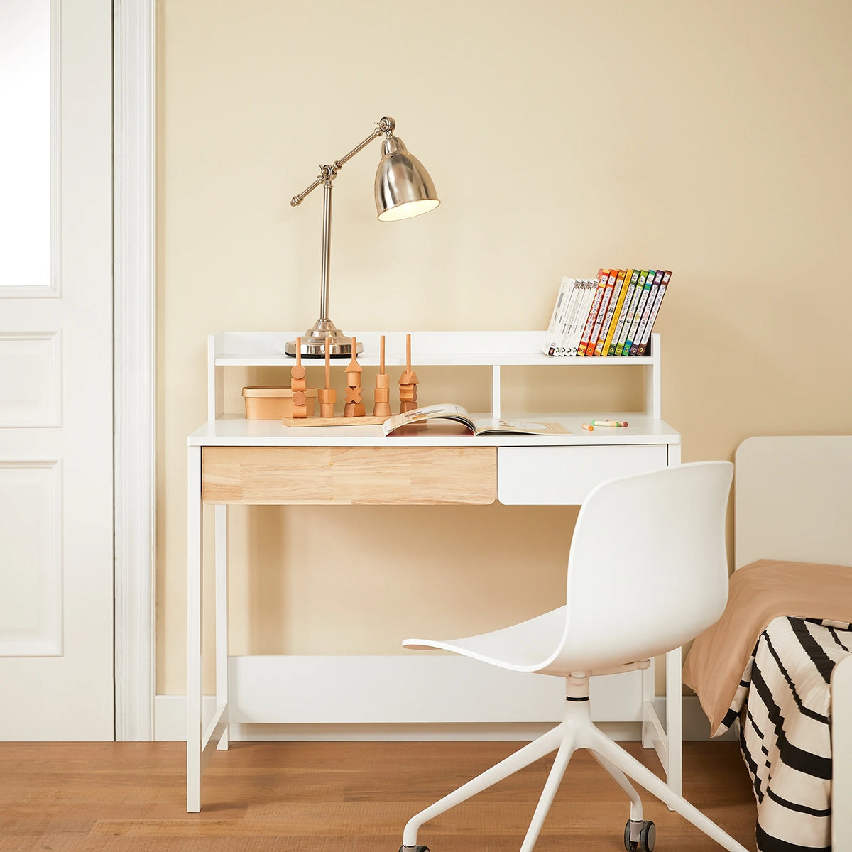 Bureau d'angle avec rangement Alcovea