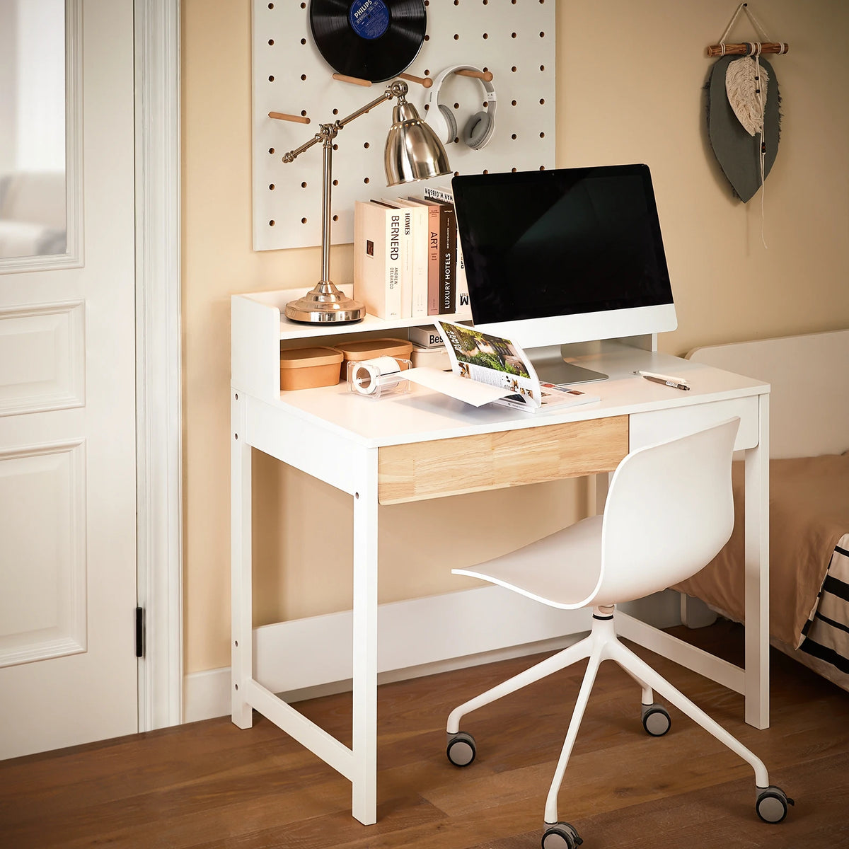 Bureau d'angle avec rangement Alcovea