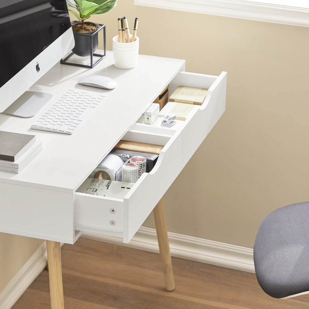 Bureau moderne avec 2 tiroirs Alcovea