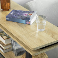 Bureau sur roulettes d'angle avec 2 étagères Alcovea