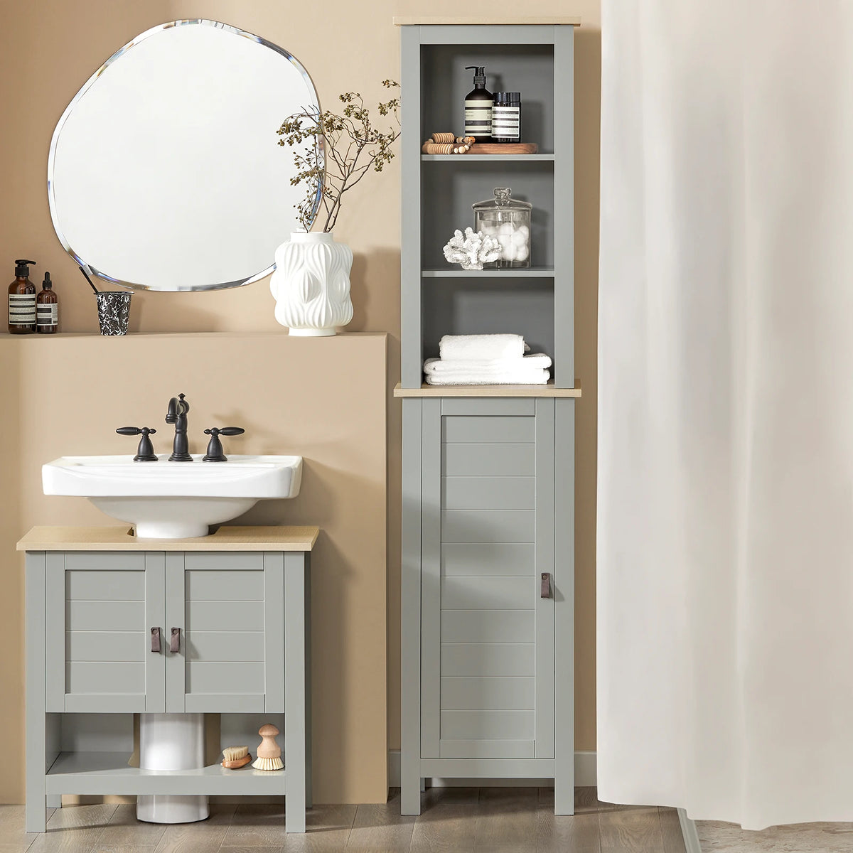 Colonne de salle de bain avec 1 porte Alcovea