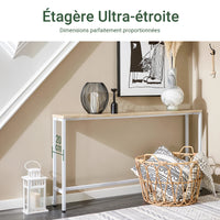 Console d'entrée étroite en métal 120x65x20cm Alcovea