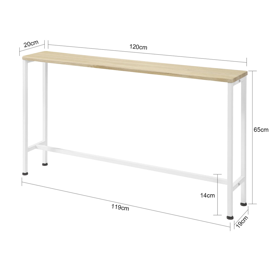 Console d'entrée étroite en métal 120x65x20cm Alcovea