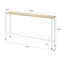 Console d'entrée étroite en métal 120x65x20cm Alcovea