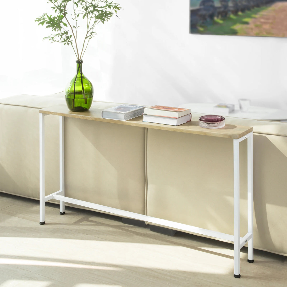 Console d'entrée étroite en métal 120x65x20cm Alcovea