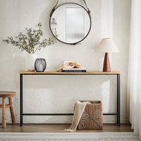 Console d'entrée étroite en métal vintage 120x65x20cm Alcovea