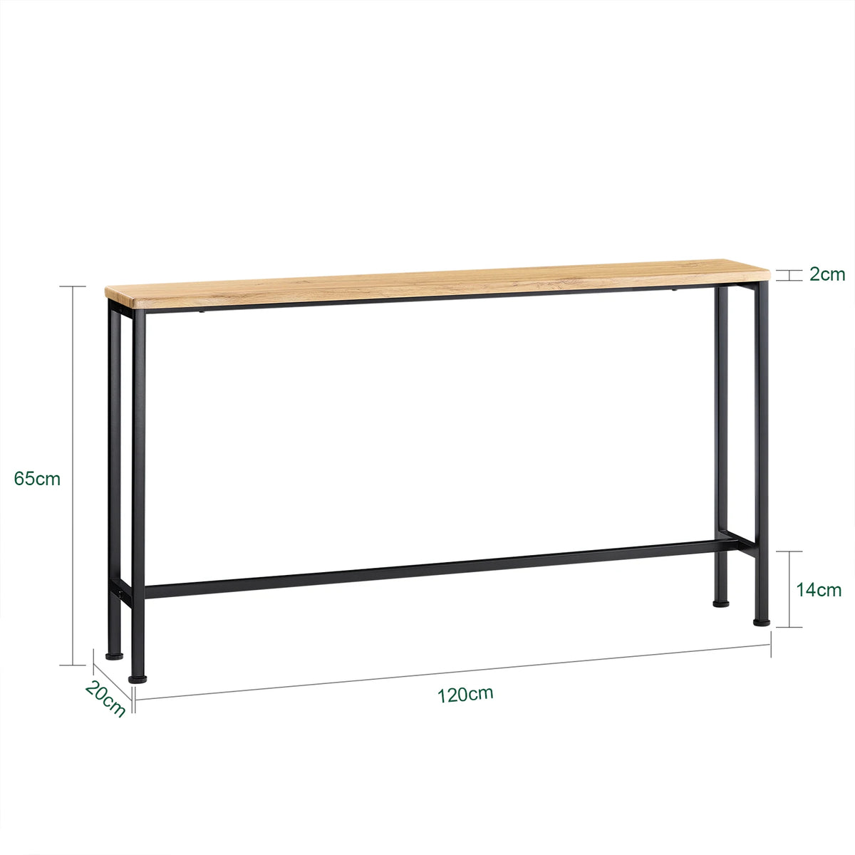 Console d'entrée étroite en métal vintage 120x65x20cm Alcovea