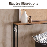 Console d'entrée étroite en métal vintage Alcovea