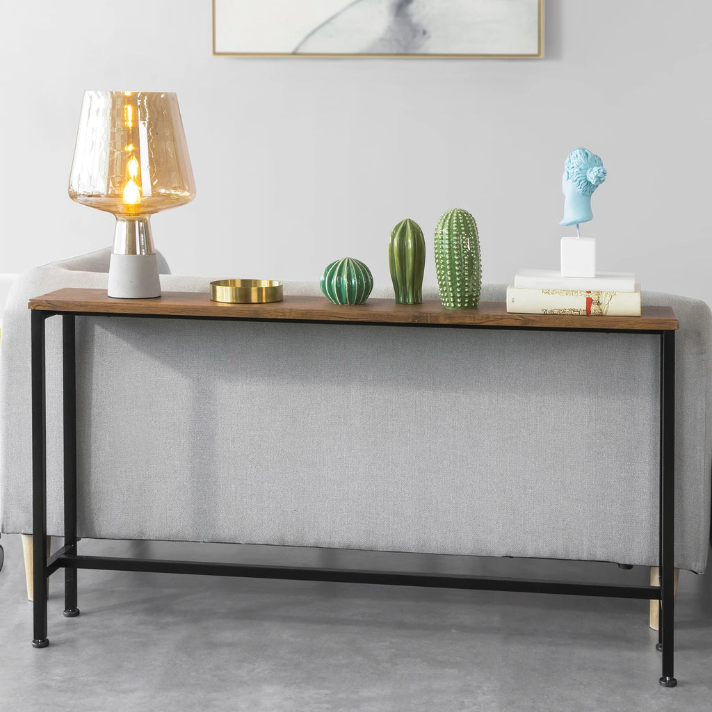 Console d'entrée étroite en métal vintage Alcovea