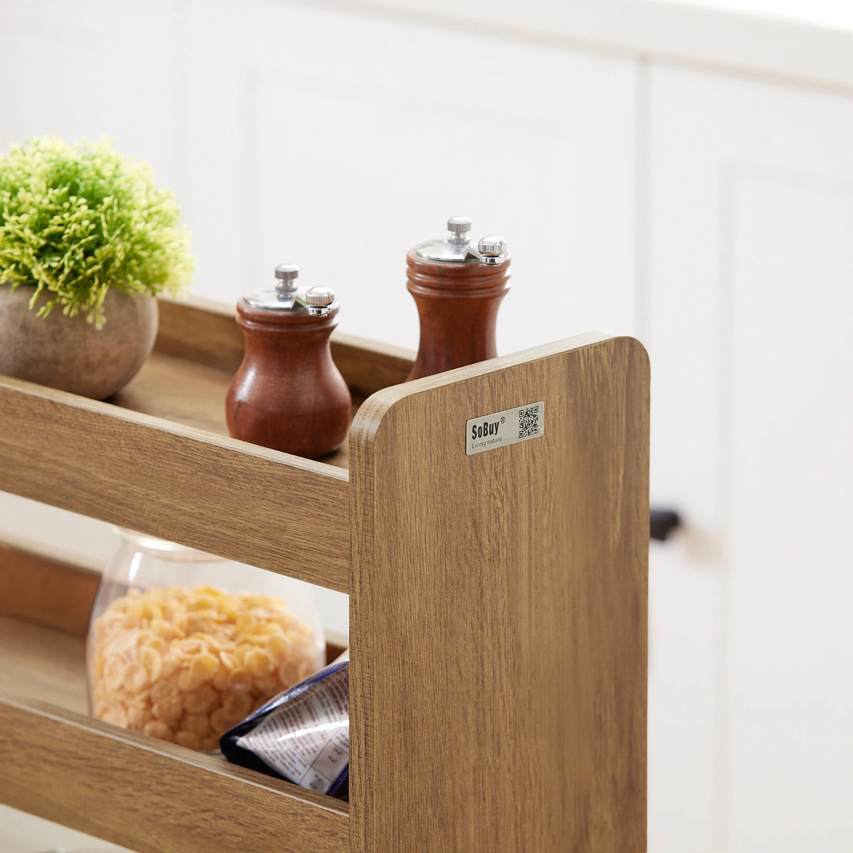 Étagère de salle de bain étroite avec étagères Alcovea