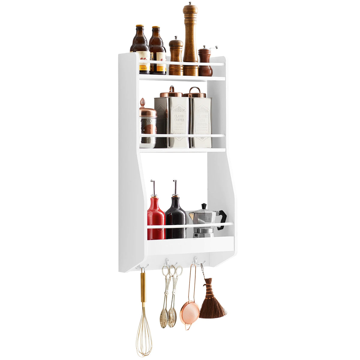 Étagère de salle de bain murale avec étagères Alcovea