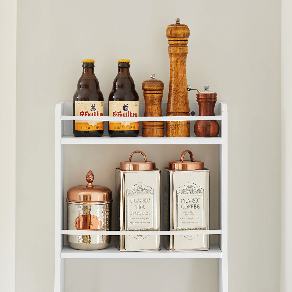 Étagère de salle de bain murale avec étagères Alcovea