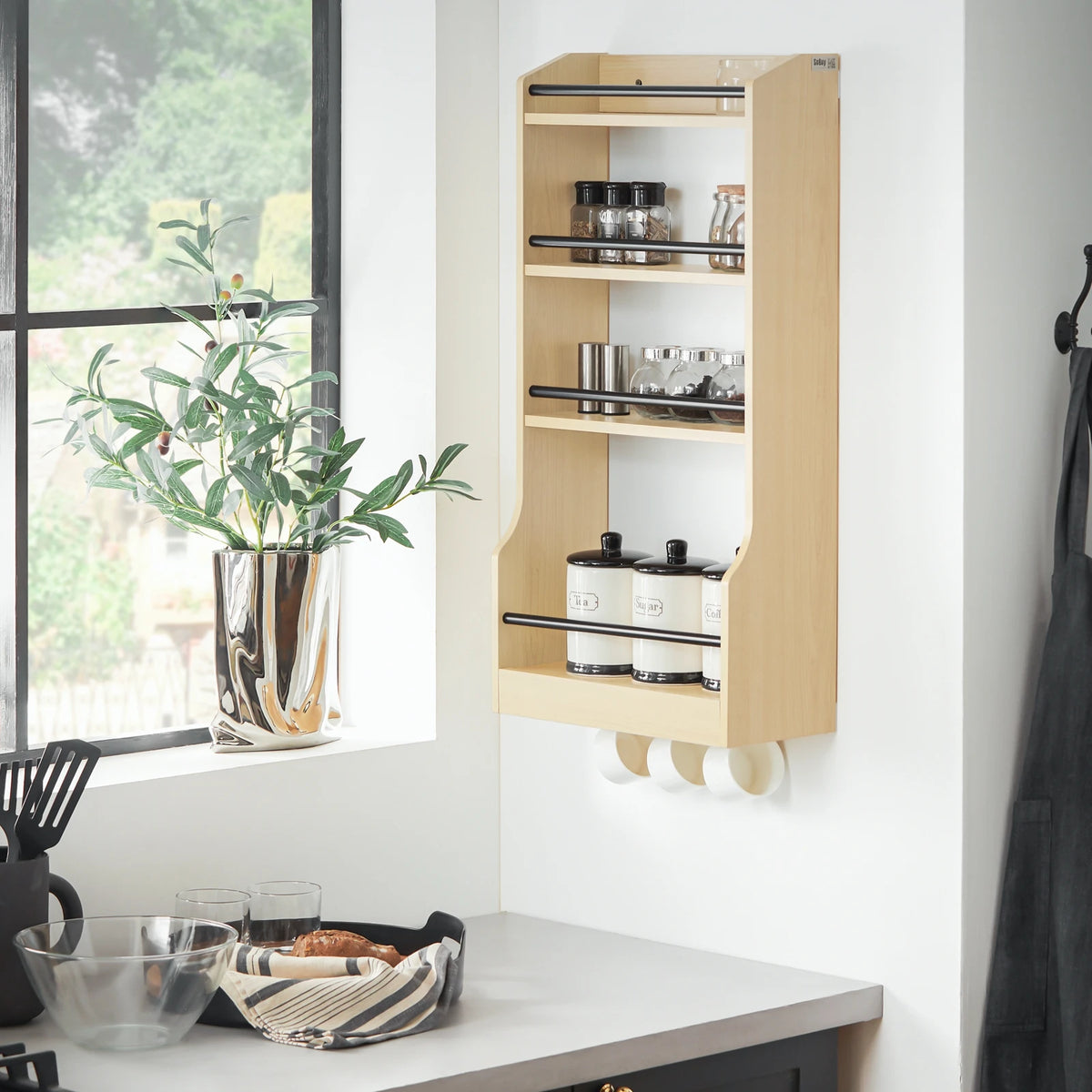 Étagère de salle de bain murale avec étagères Alcovea